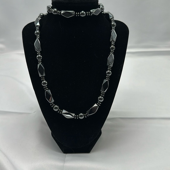 Hematite Bracelet  and Necklace set - Picture 1 of 4